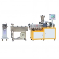 填充料母粒 回收料混合造粒機 雙螺桿擠出水拉條造粒線 點擊查看詳細說明